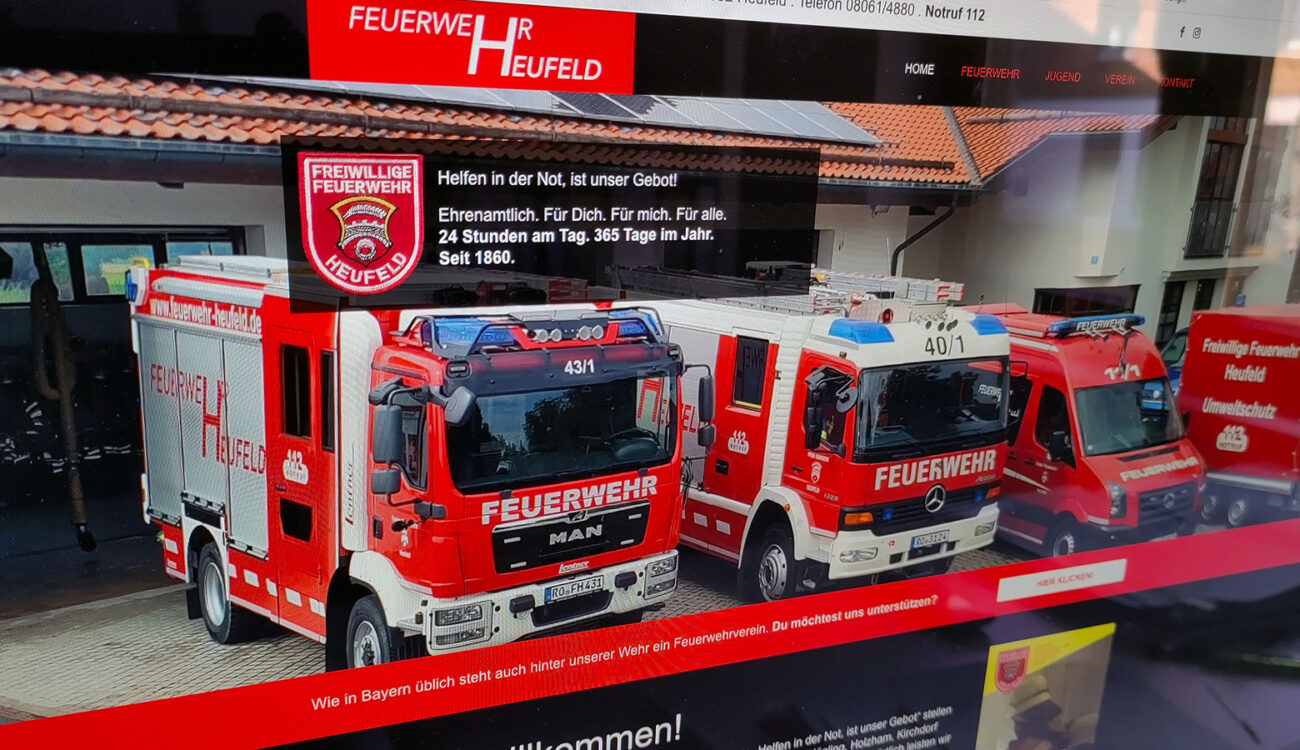 Foto der Homepage